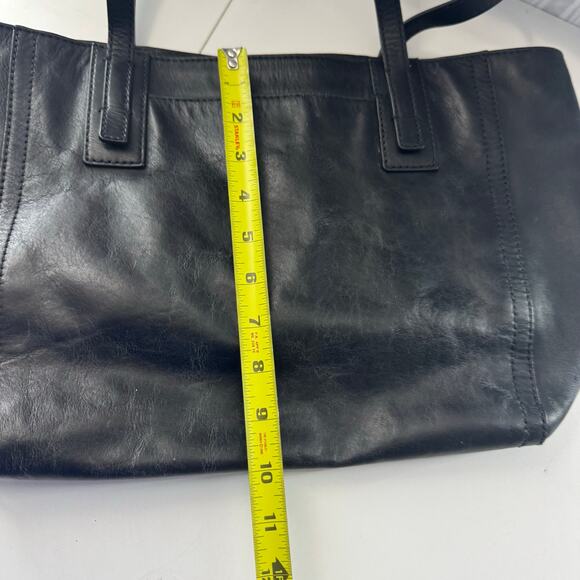 FOSSIL EMMA TOTE Top Zipper Black Hand Bag Strap Soft Leather - Picture 7 of 9